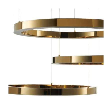 Lampa wisząca CIRCLE 80+80+80 LED złoty połysk na 1 podsufitce -  DN924-80+80+80 gold - Step Into Design